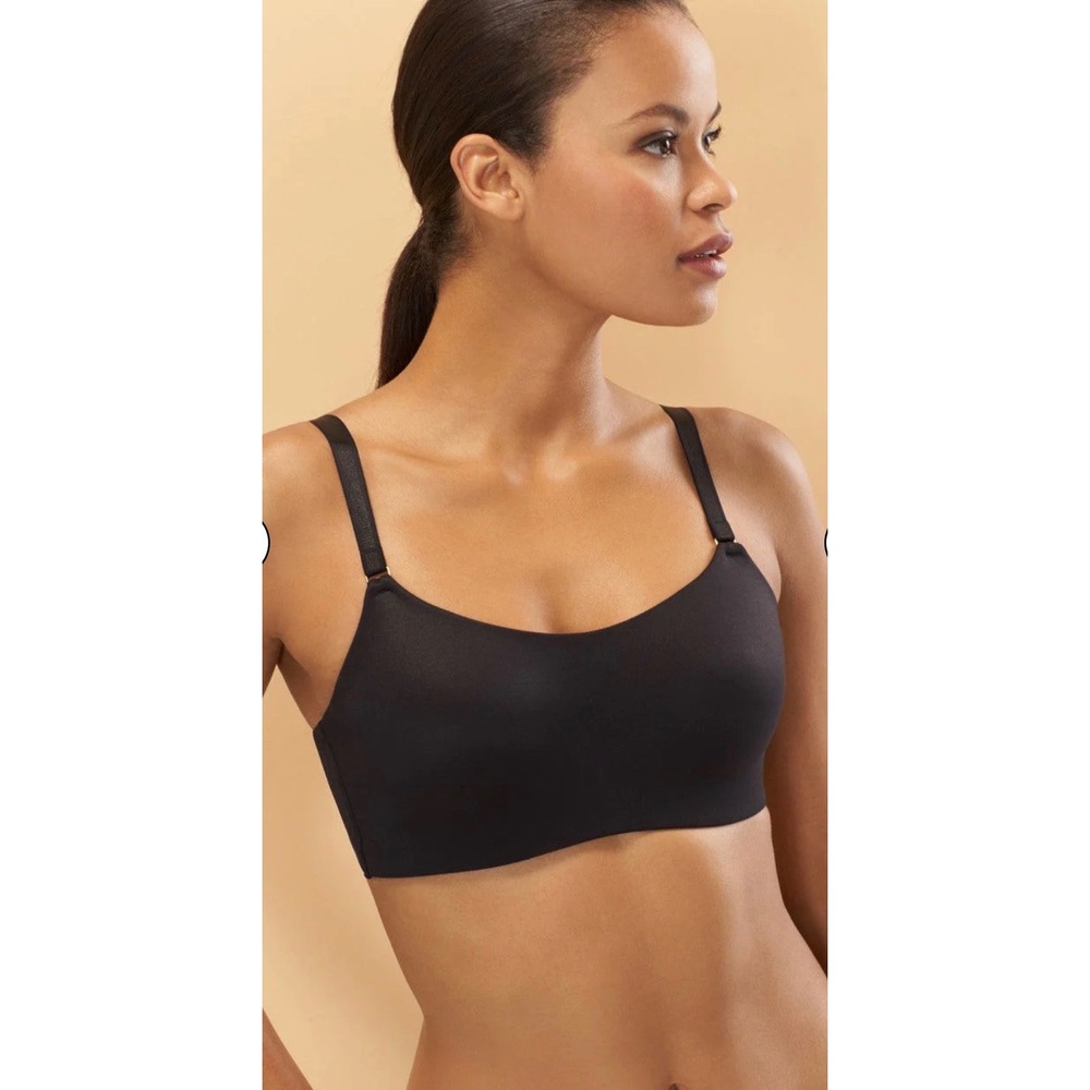 NATORI Soft Wear Contour Bra black 34B NEW wire smoothing t shirt bra comfort